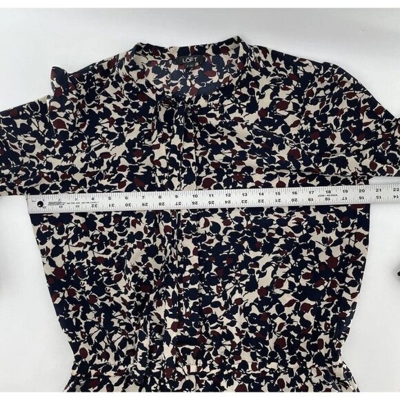 LOFT Women Long Sleeve‎ Shorts Romper Pockets Women's Size 6 Flaw - Picture 9 of 12